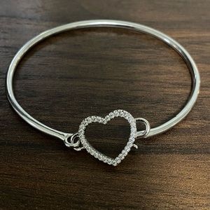 MICHAEL KORS HEART PENDANT STERLING SILVER BRACELET